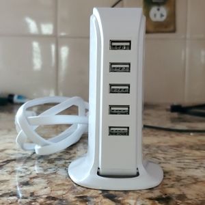 New 5 port USB AC/DC  charging station